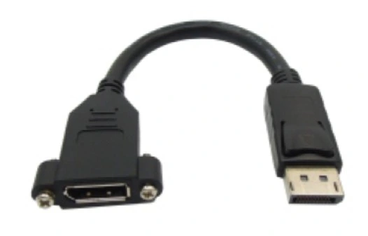 Dp Male to Dp Female Displayport Extension Cable Panel Mount Cable (9.3112)