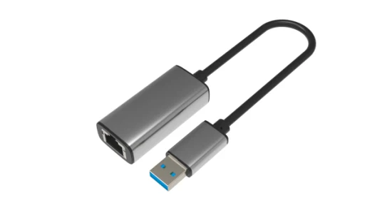 Aluminiumlegierung, Space Grey, Ethernet-LAN, Internet, Gigabit-Ethernet-Netzwerk, 100/1000 Mbit/s, USB a BC Typ 2.0, 3.0, 3.1 auf RJ45-Kabel für MacBook